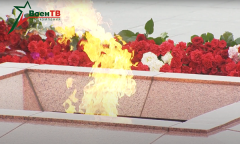 Руководящий состав Вооруженных Сил возложил цветы к монументу Победы