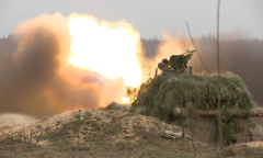 Стрельба артиллерии. Проверка боевой готовности